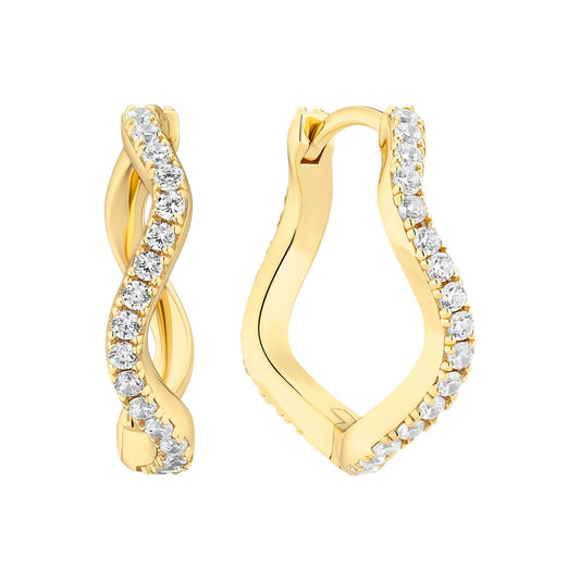 ELLERA WAVES GRANDE 18k Gold Plated Sterling Silver Earrings