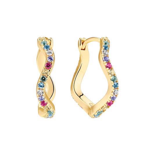 ELLERA WAVES GRANDE 18k Gold Plated Sterling Silver Earrings