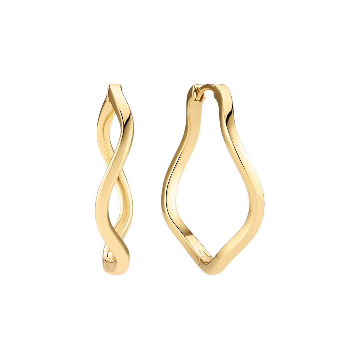 ELLERA WAVES PIANURA X-GRANDE Rhodium Plated Sterling Silver Earrings