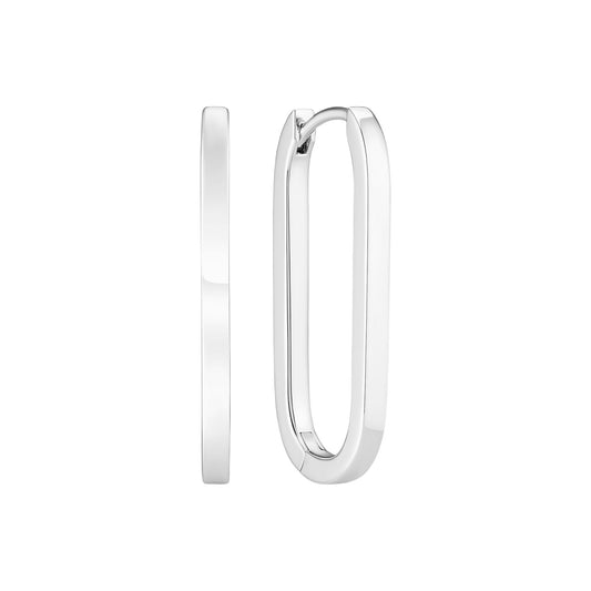 CAPIZZI PIANURA MEDIO Rhodium Plated Sterling Silver EARRINGS