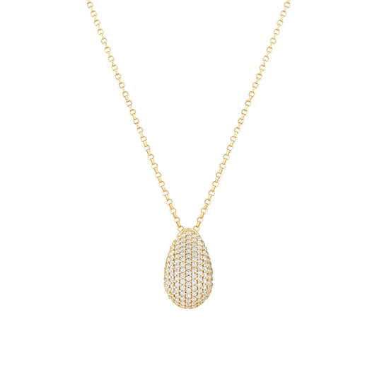 GOCCIA ALTRO 18k gold plated Sterling Silver NECKLACE With White Zirconia