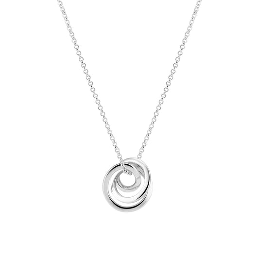 SPIRALE PIANURA PICCOLO Rhodium Plated Sterling Silver NECKLACE