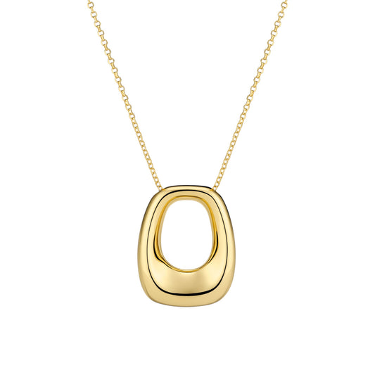 BORSA PIANURA GRANDE 18k gold plated Sterling Silver NECKLACE