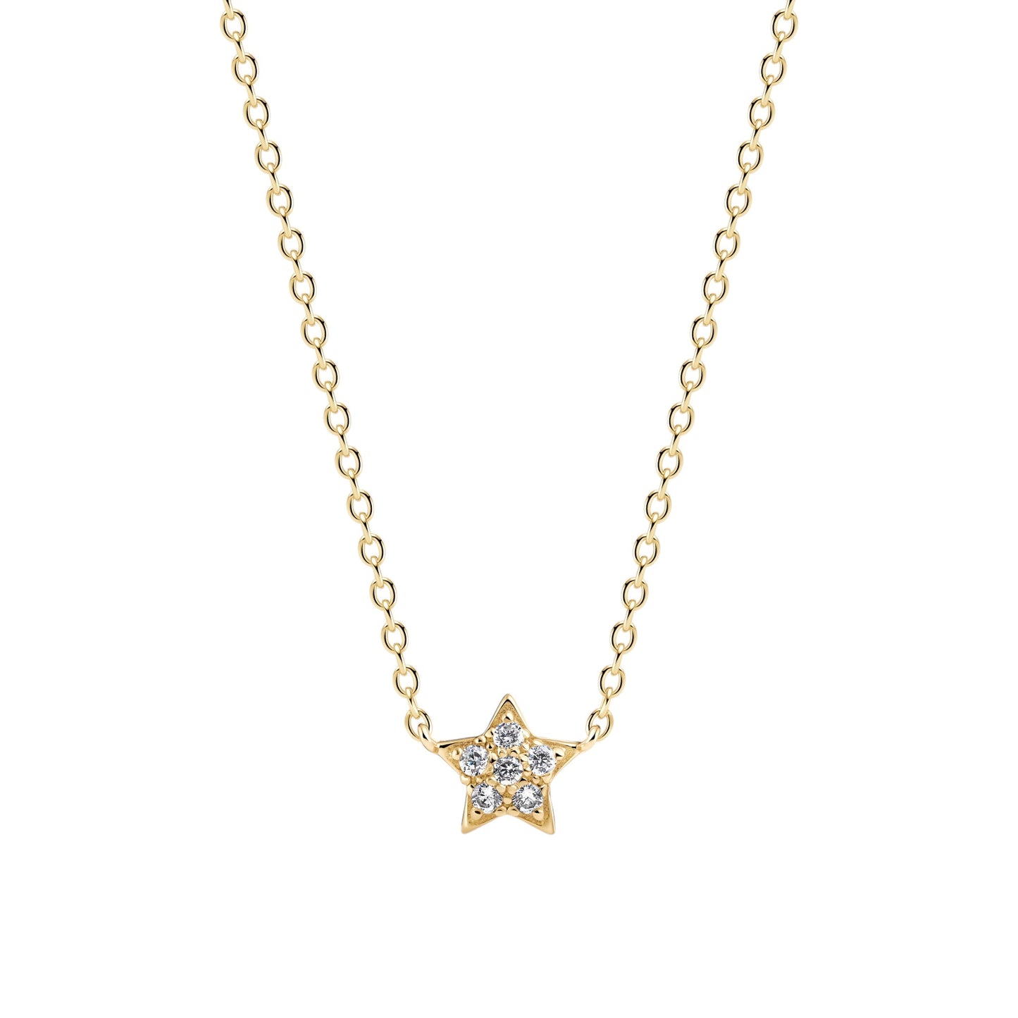 ASTRI 18k Gold Plated Sterling Silver NECKLACE with White zirconia