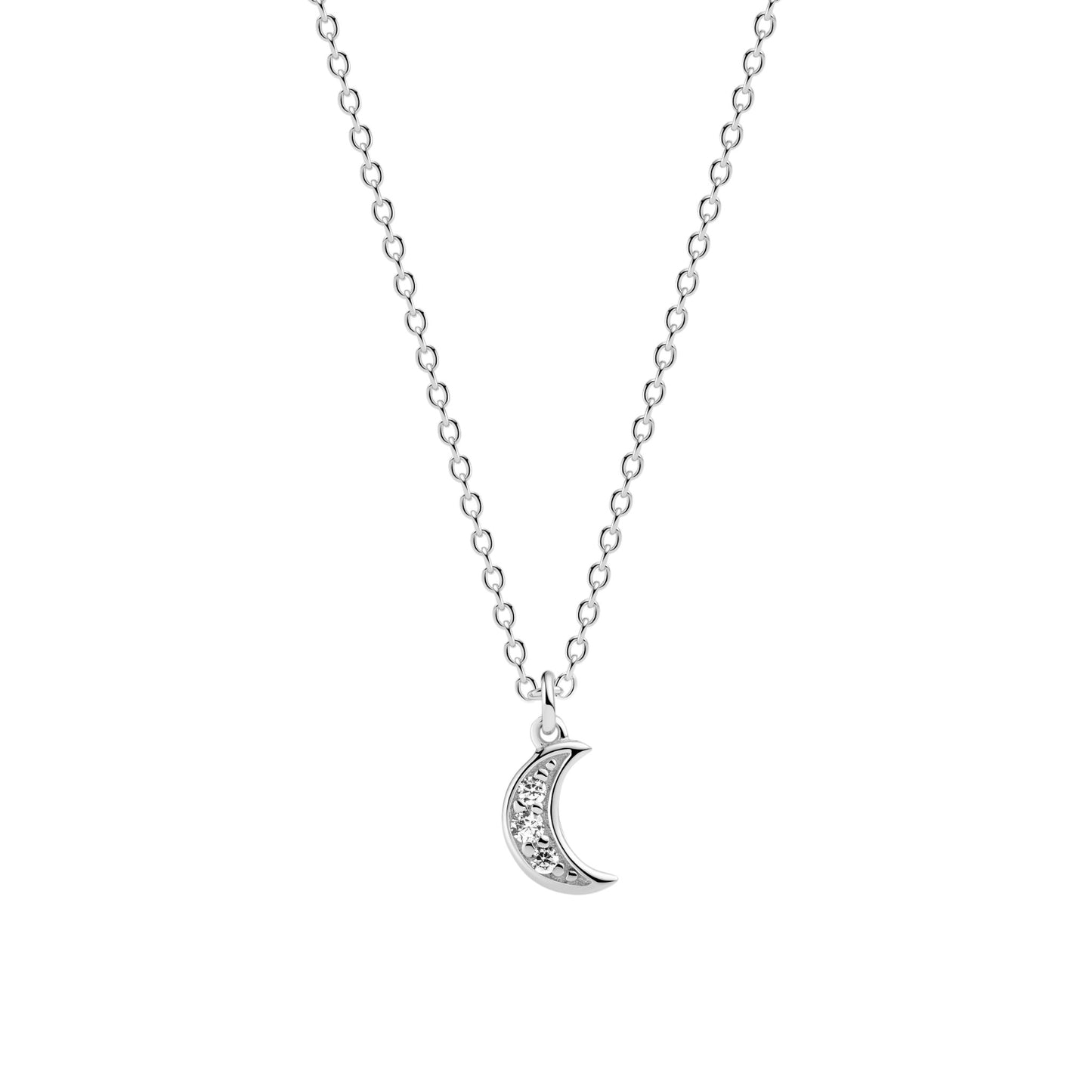 LUNA 18k Gold Plated Sterling Silver NECKLACE with White zirconia