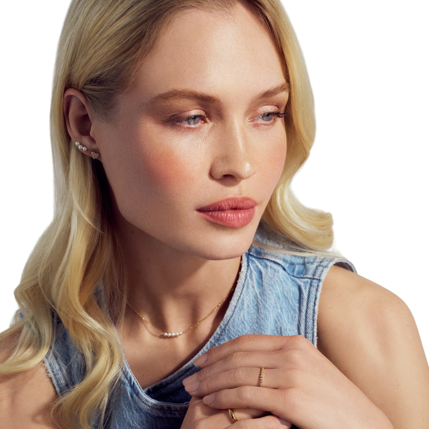 PERLA CINQUE 18k gold plated Sterling Silver NECKLACE