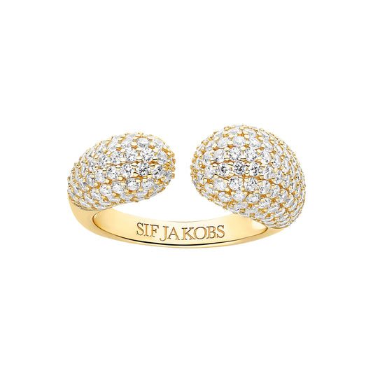 GOCCIA 18k gold plated Sterling Silver RING With White Zirconia