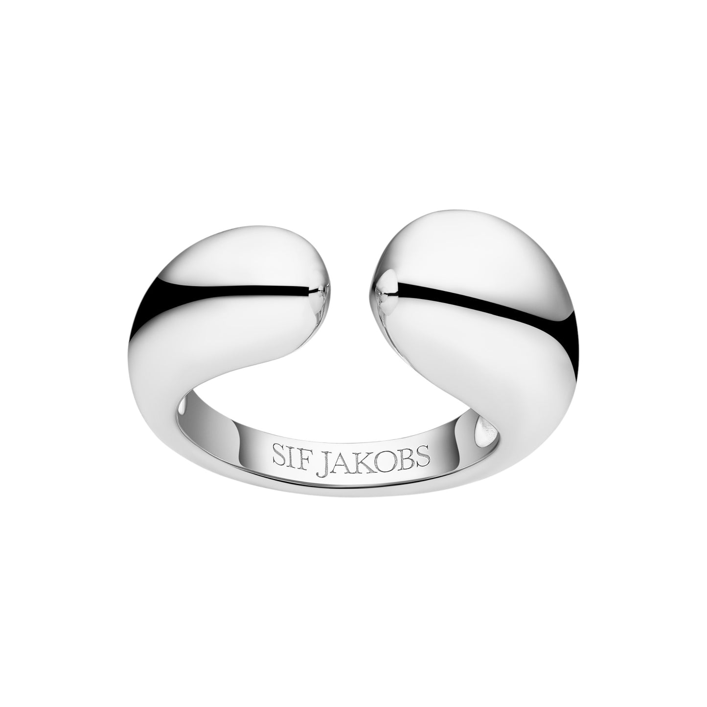 GOCCIA PIANURA Rhodium Plated Sterling Silver RING