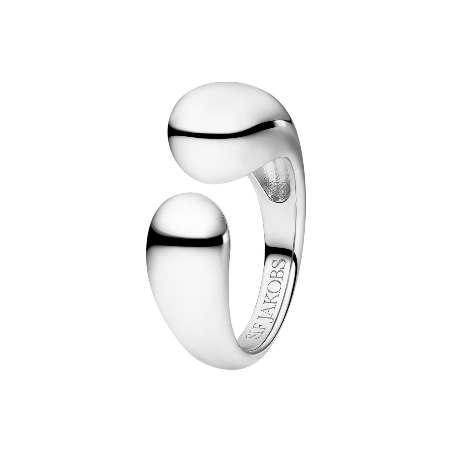 GOCCIA PIANURA Rhodium Plated Sterling Silver RING