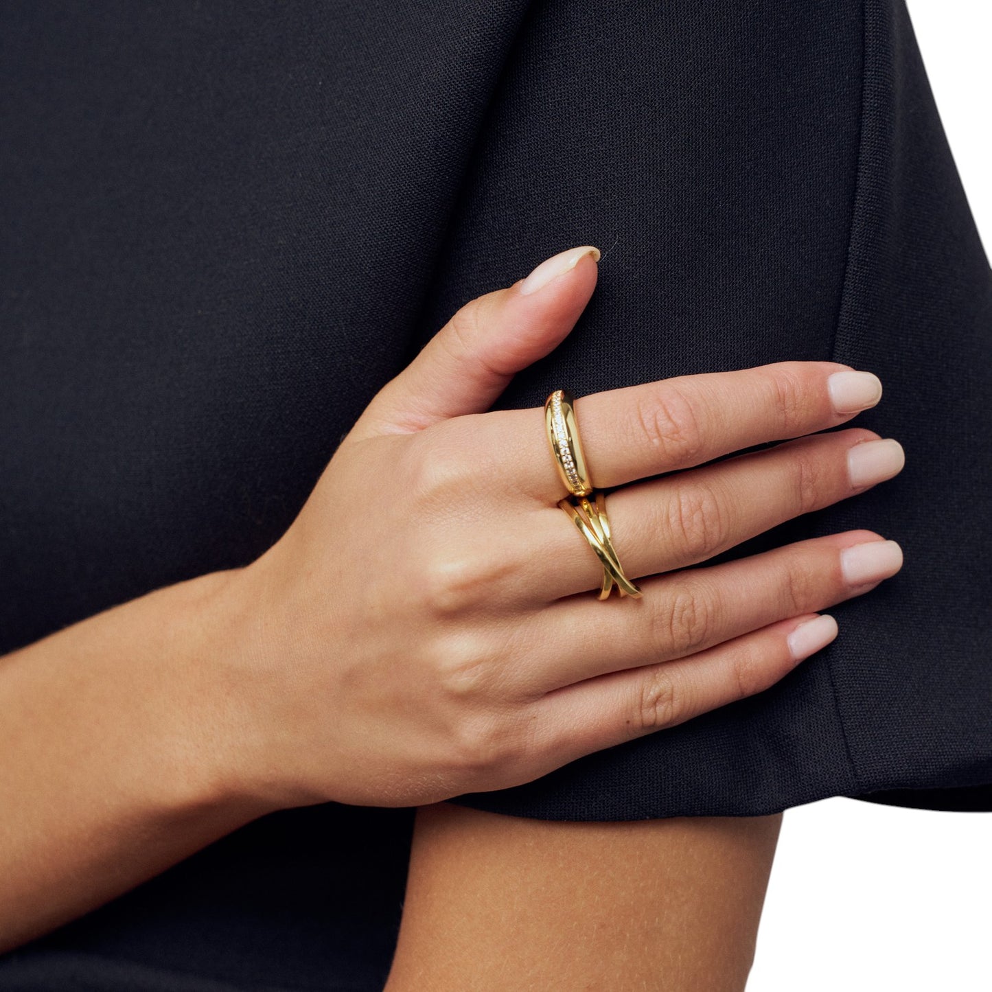 SPIRALE PIANURA 18k gold plated Sterling Silver RING
