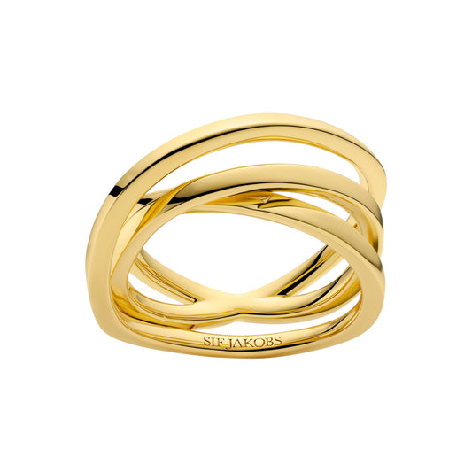 SPIRALE PIANURA 18k gold plated Sterling Silver RING