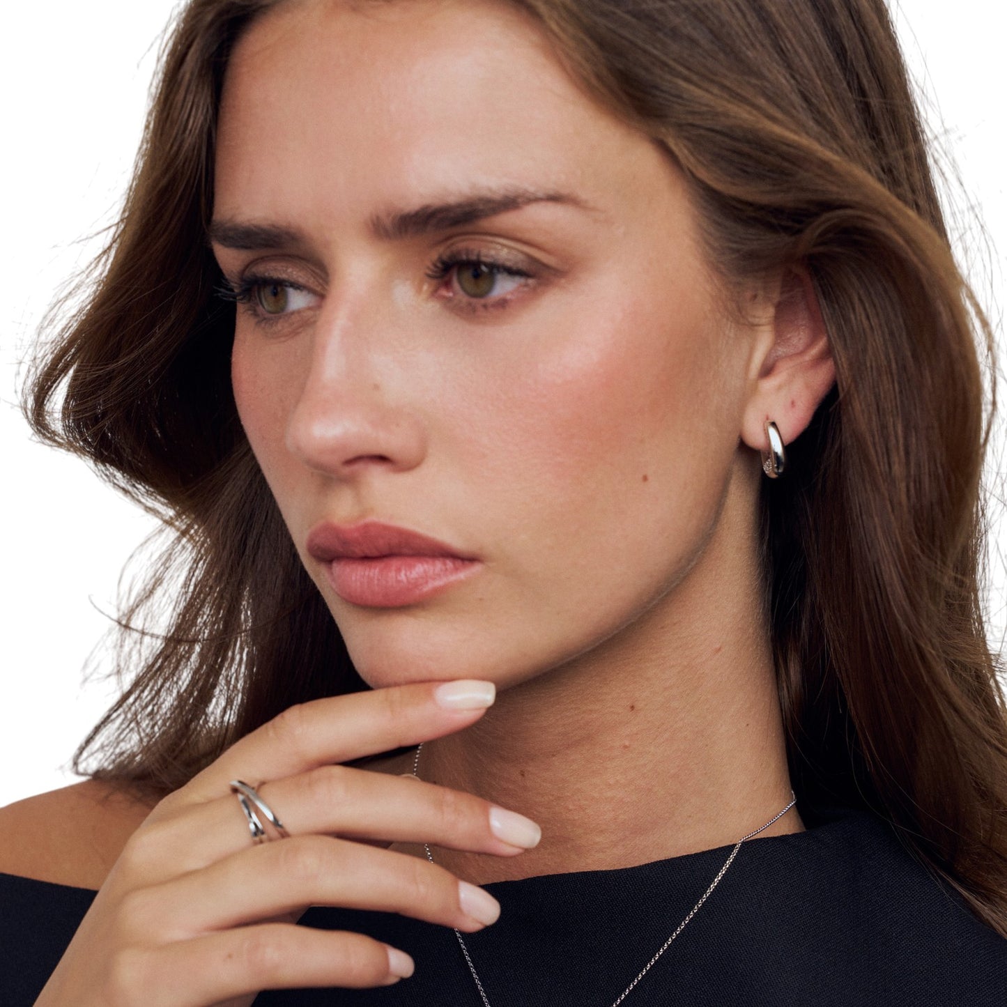 SPIRALE PIANURA Rhodium Plated Sterling Silver RING