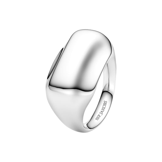 BORSA PIANURA Rhodium Plated Sterling Silver RING