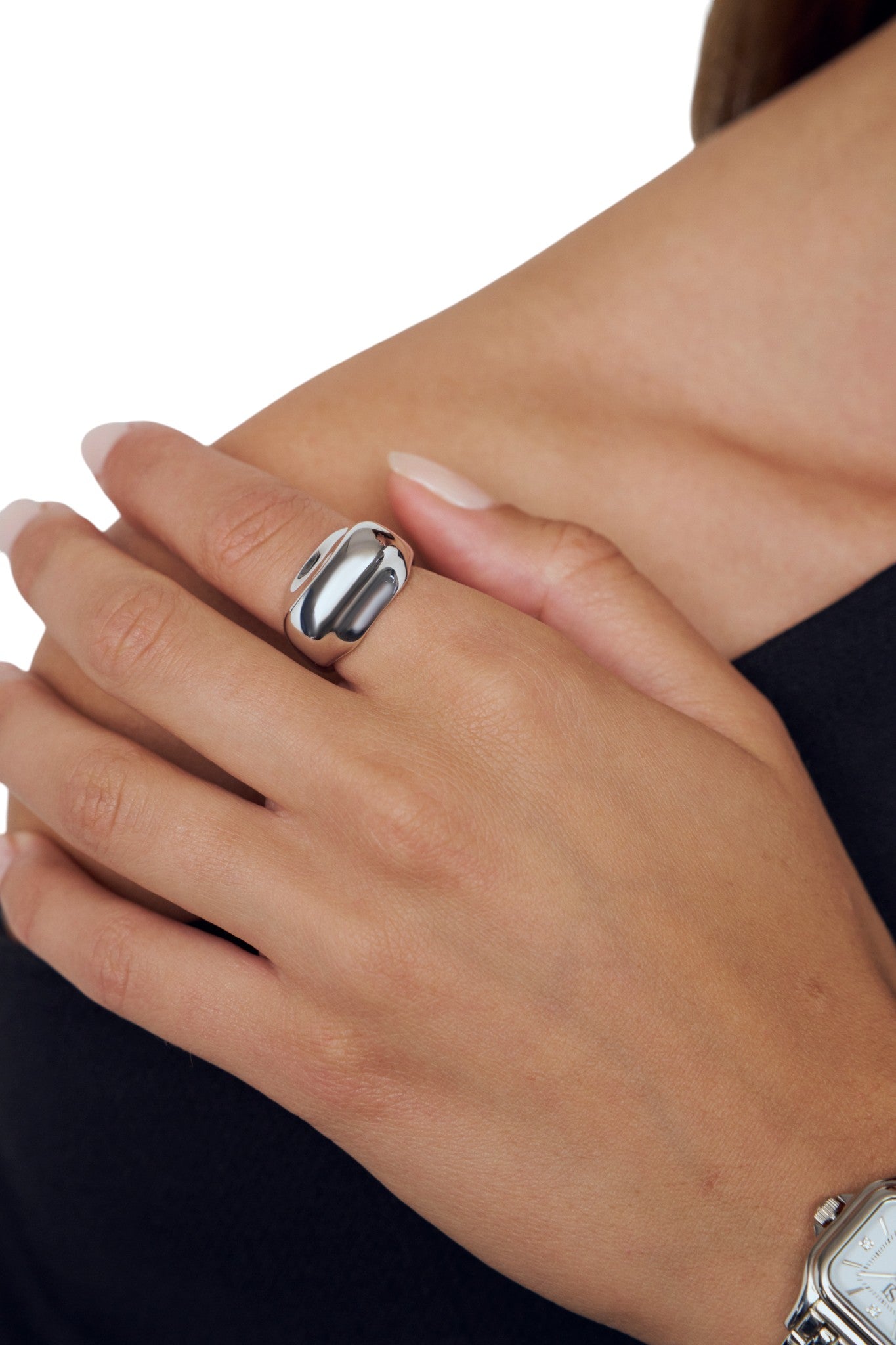 BORSA PIANURA 18k gold plated Sterling Silver RING