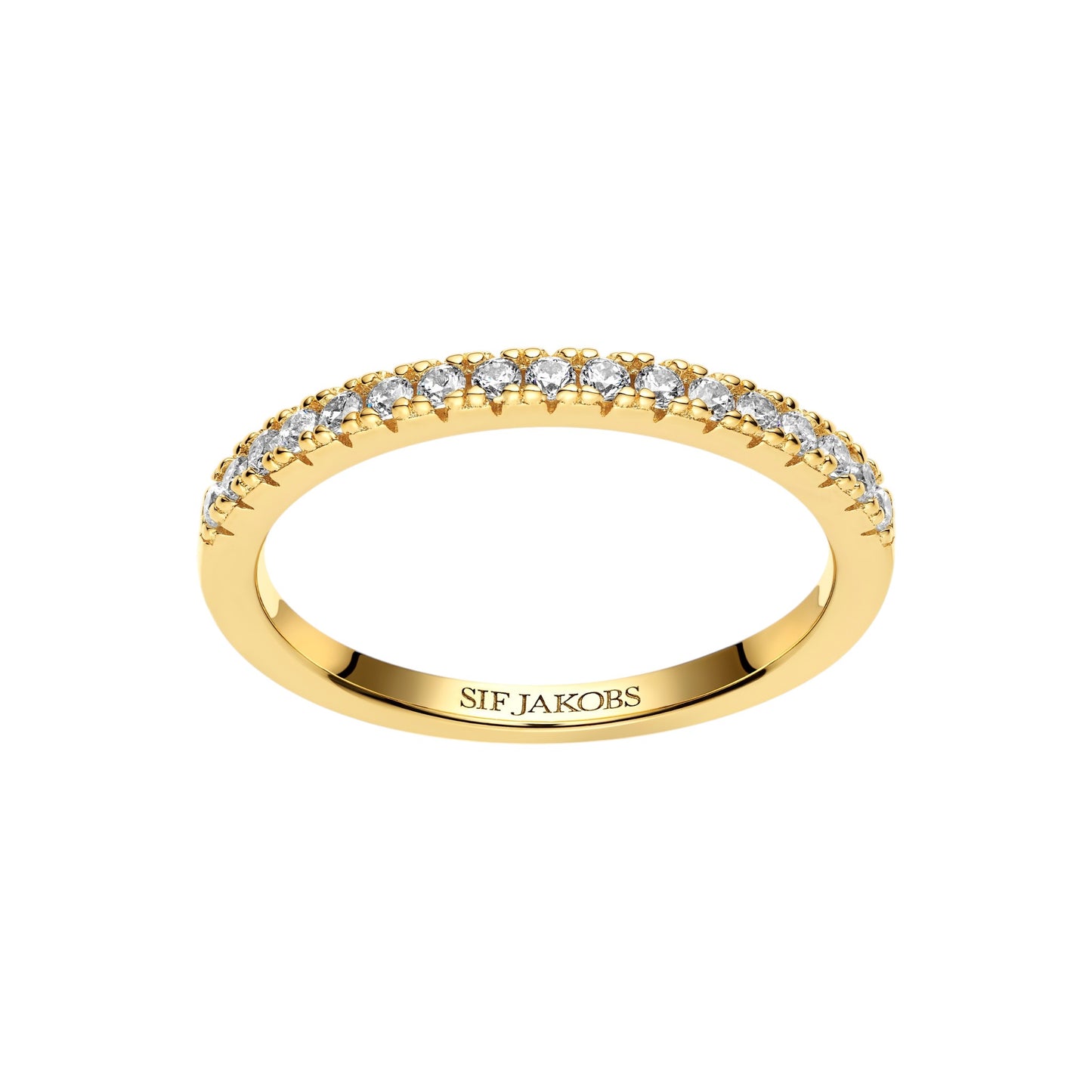 ELLERA 18k gold plated Sterling Silver RING with White Zirconia
