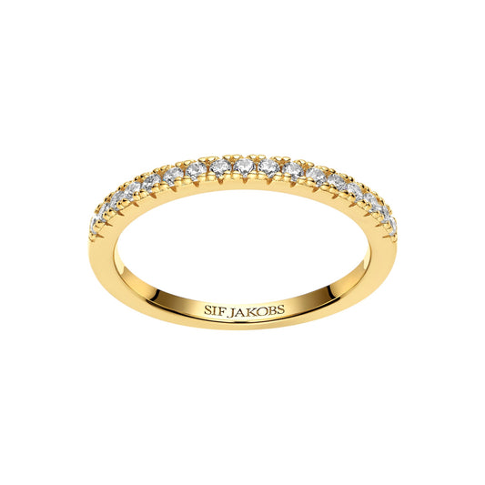 ELLERA 18k gold plated Sterling Silver RING with White Zirconia