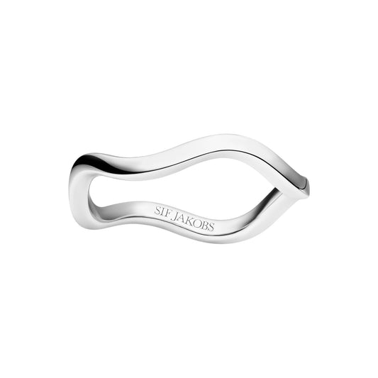 ELLERA WAVES PIANURA Rhodium Plated Sterling Silver RING