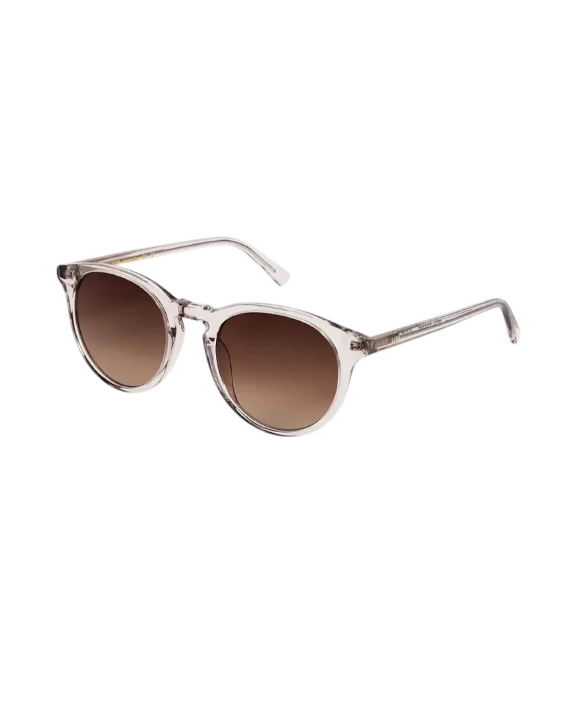 New-depp, Round sunglasses for men and women brown lens UV400 protection