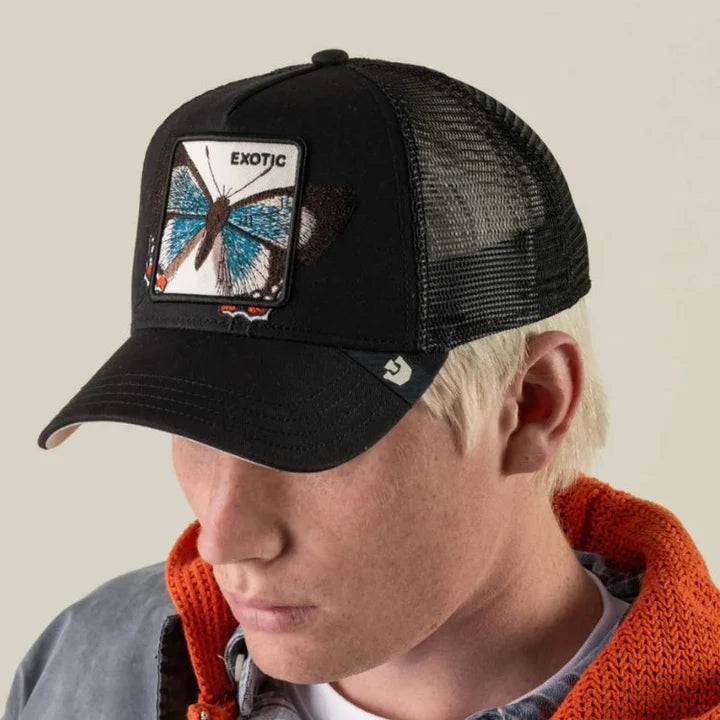 Goorin Bros. Over the Line Butterfly Trucker Hat - Exotic (Void Black)