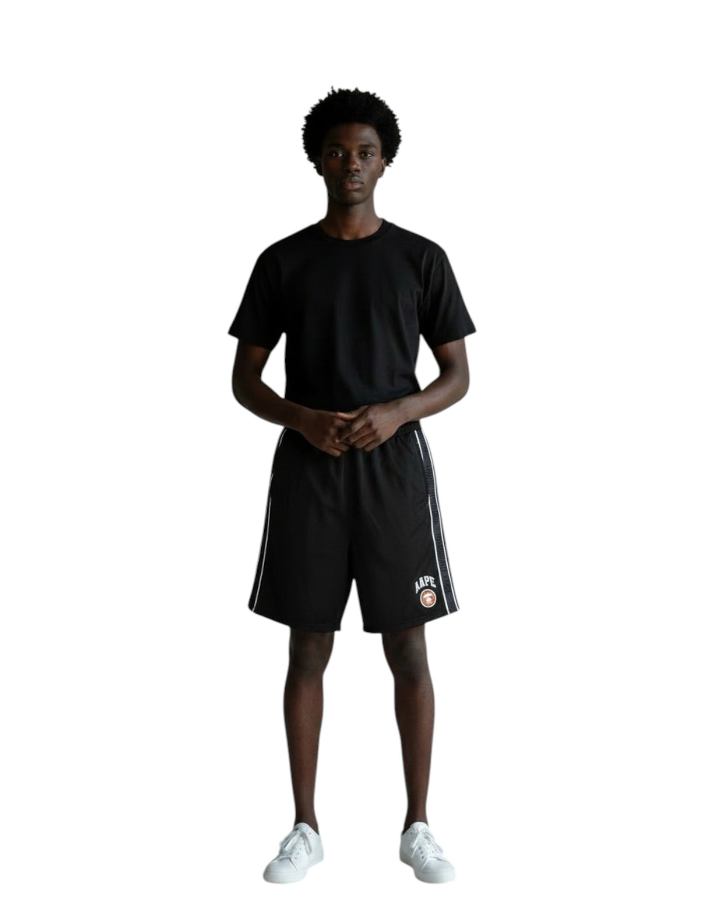 AAPE Men Woven Short in Black