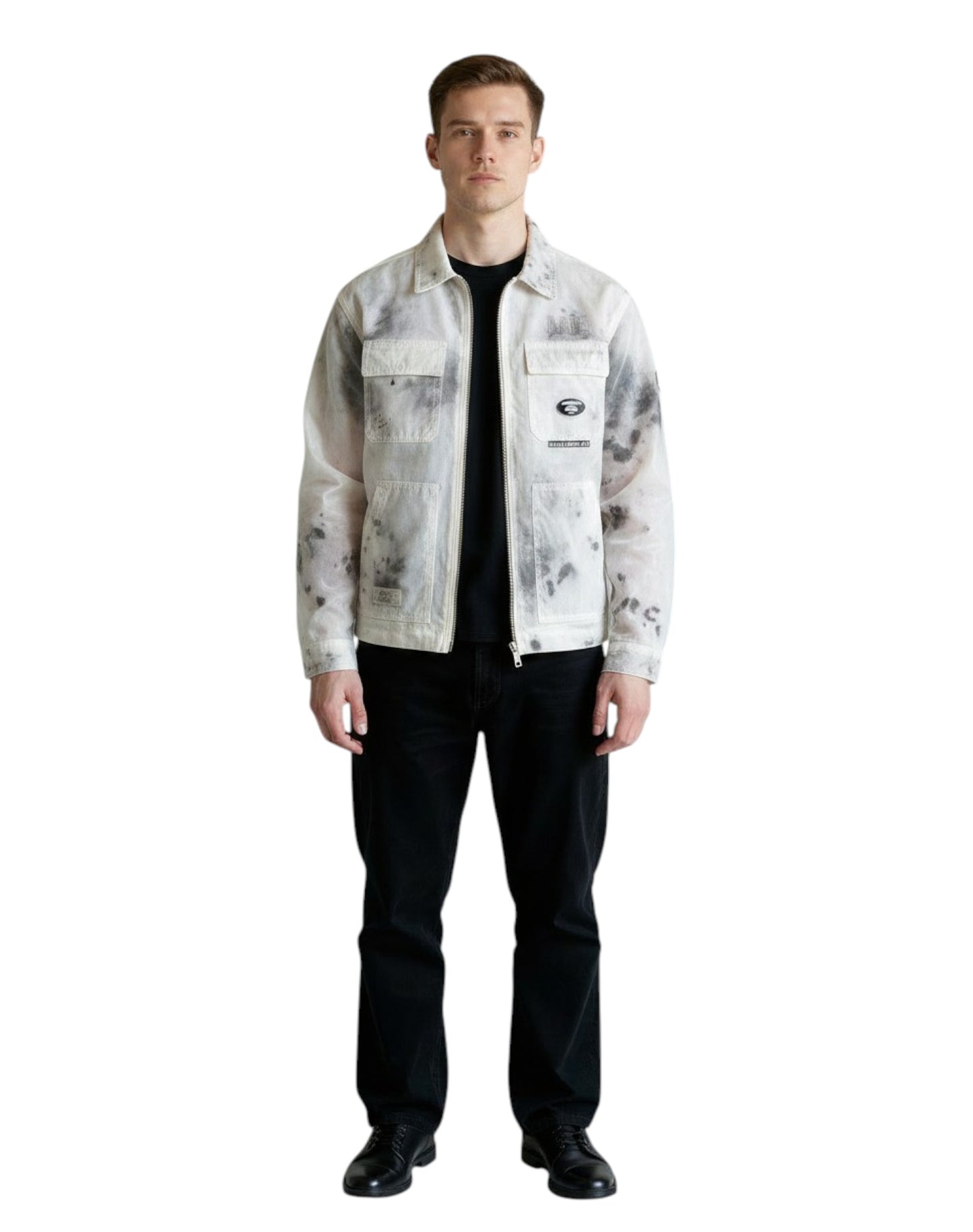 AAPE  LIGHT WEIGHT JACKET-White (Black)