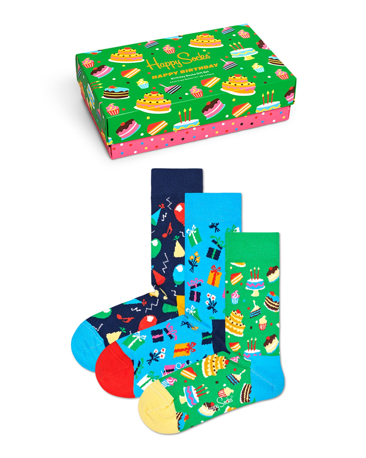 3-Pack Happy Birthday Socks Gift Set