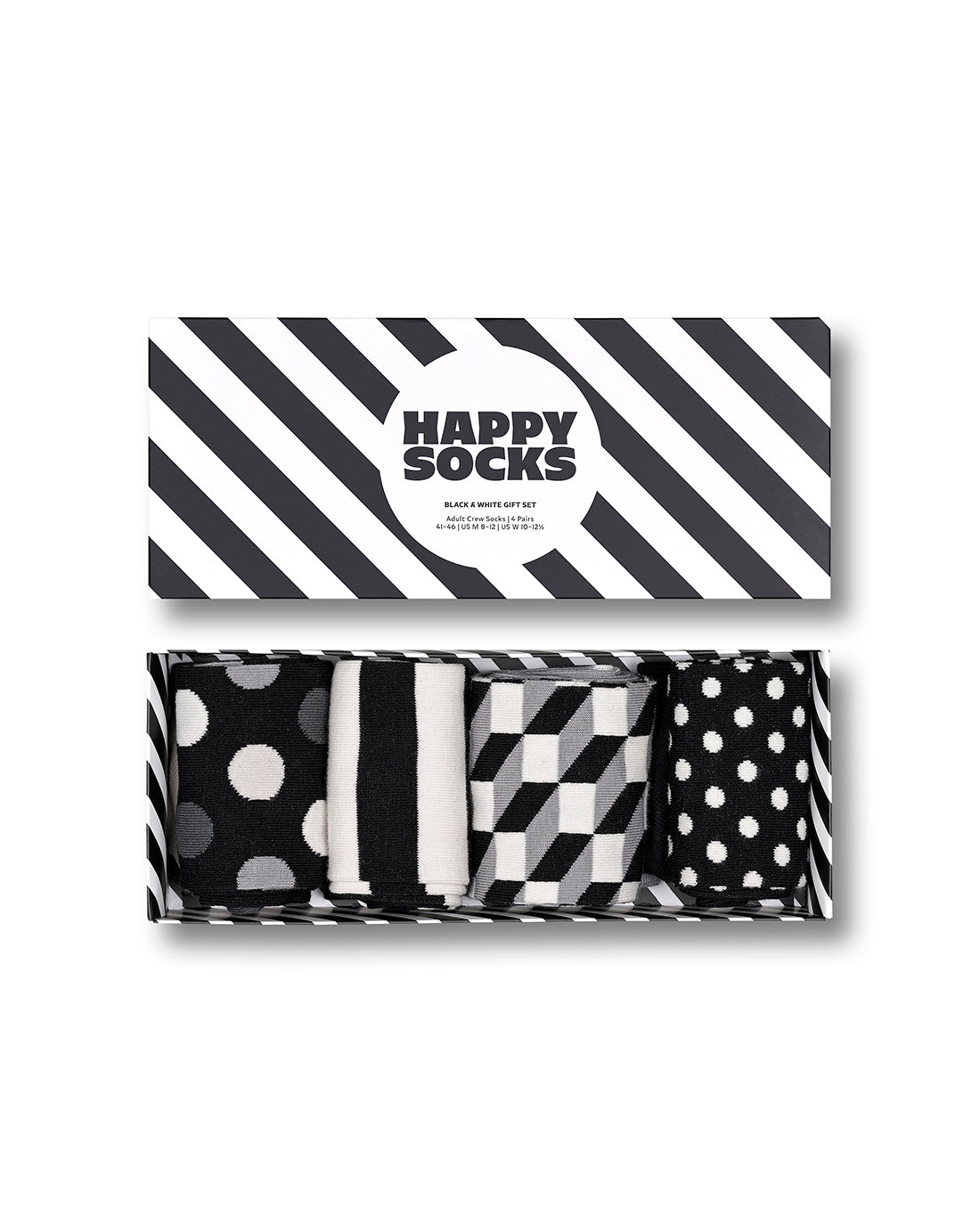 4-Pack Classic Black & White Socks Gift Set