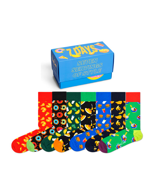 7-Pack 7 Days of Food Socks Gift Set
