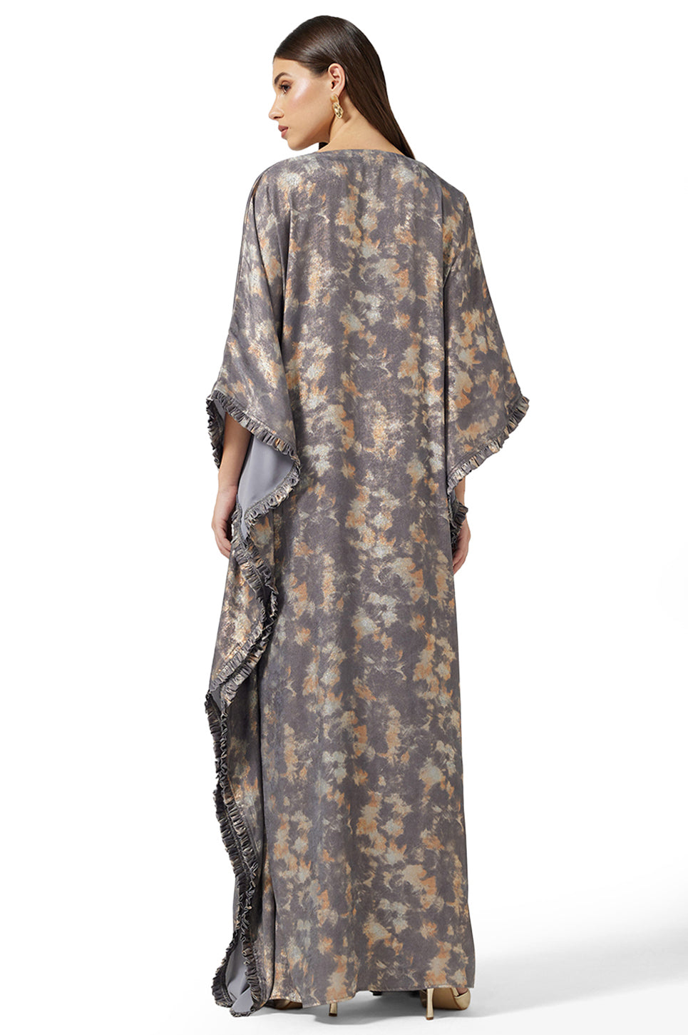 Embroidered Front Lace Kaftan