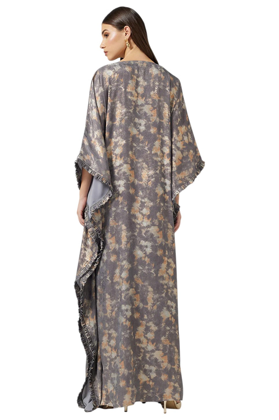 Embroidered Front Lace Kaftan