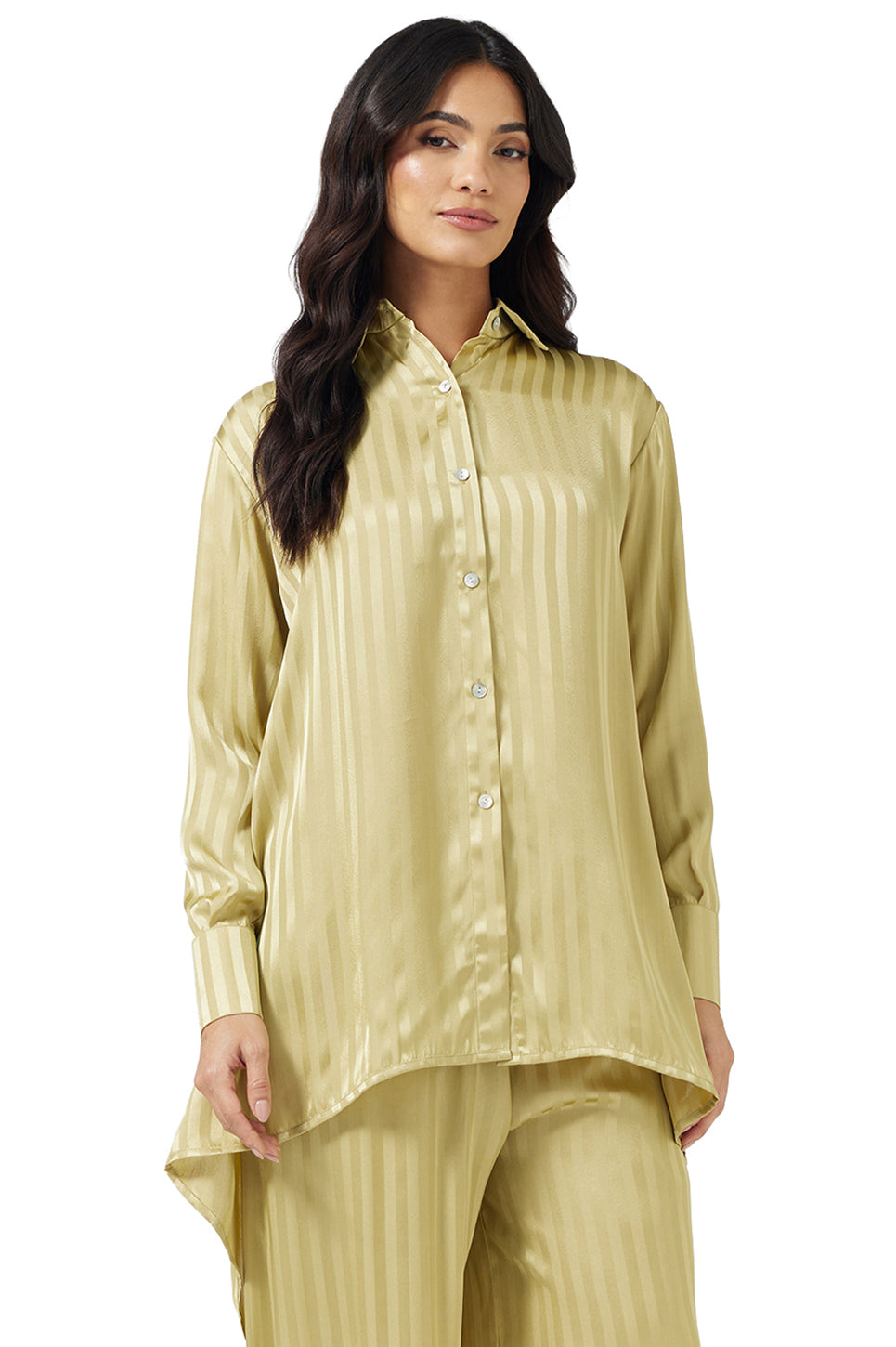 Satin Classic Button Down Shirt