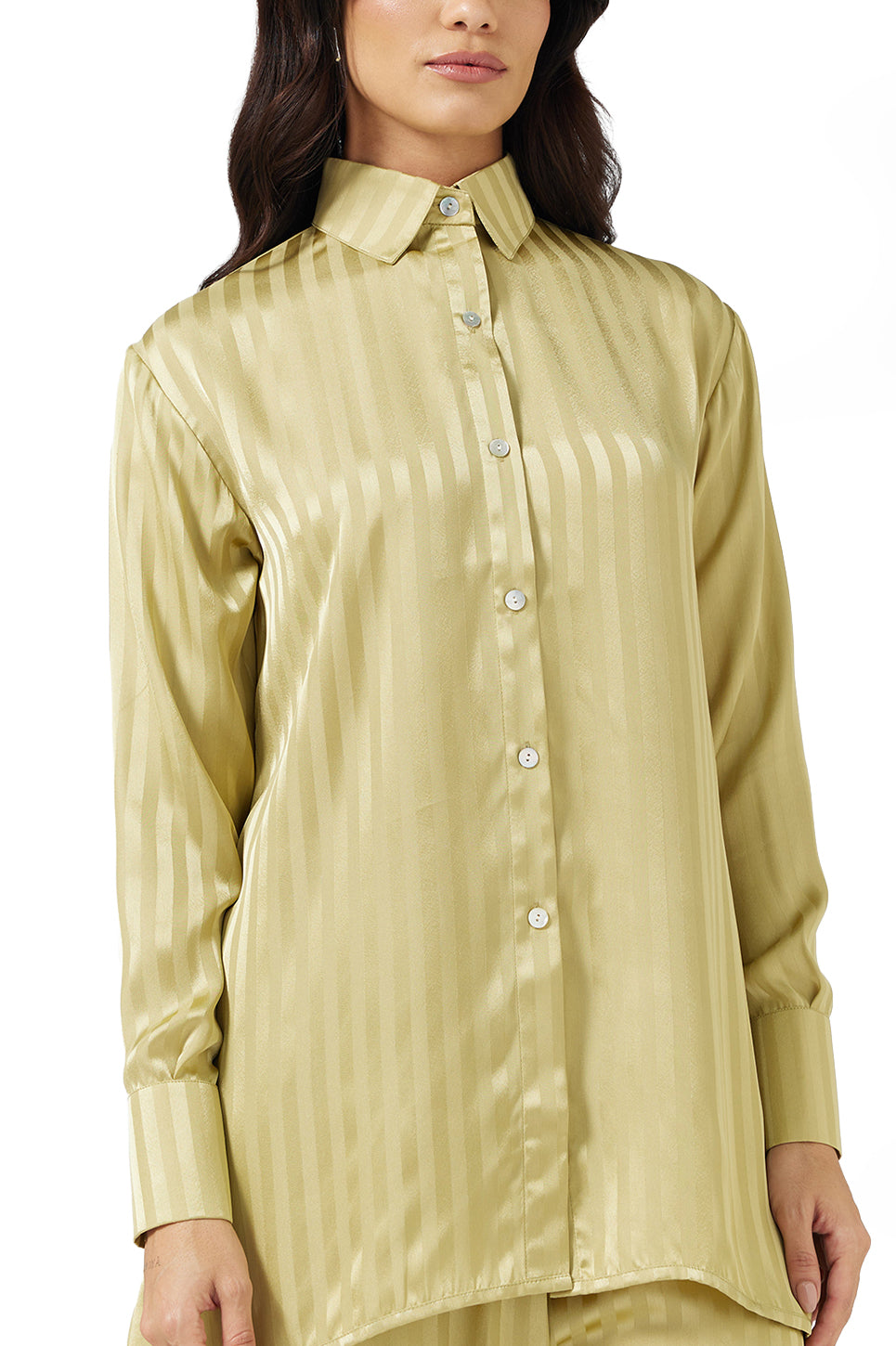 Satin Classic Button Down Shirt