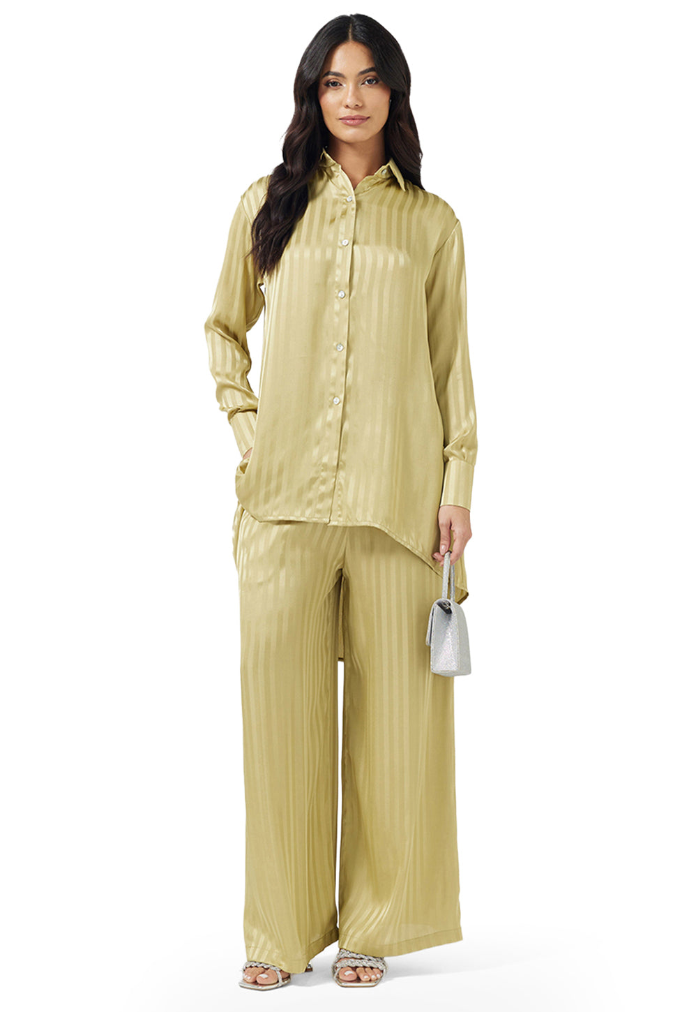 Satin Classic Button Down Shirt