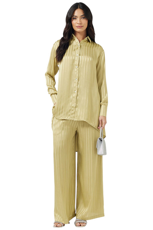 Satin Classic Button Down Shirt