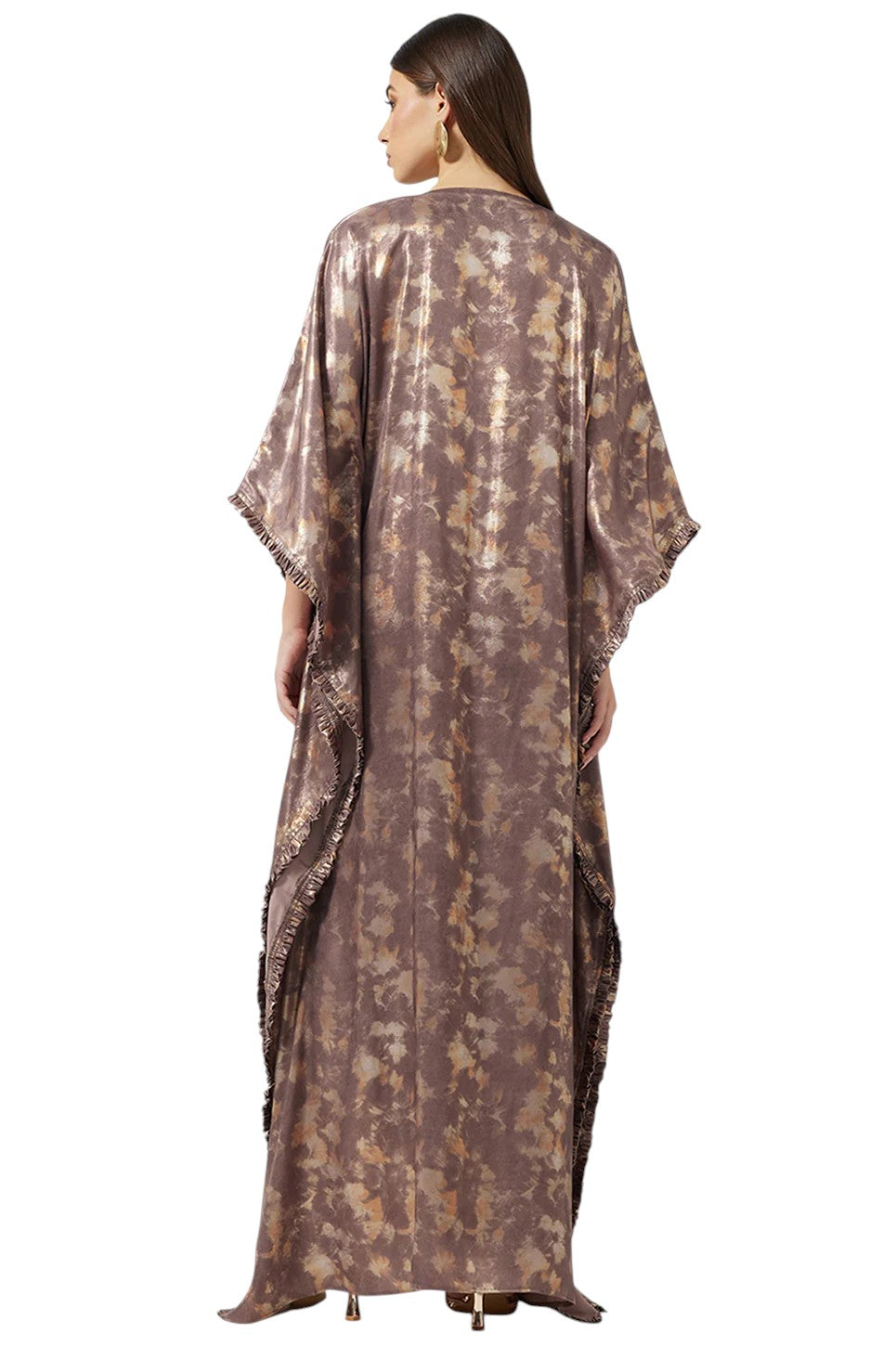 Embroidered Front Lace Kaftan