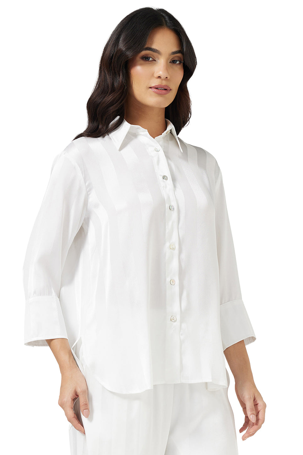 Satin Classic Button Down Shirt