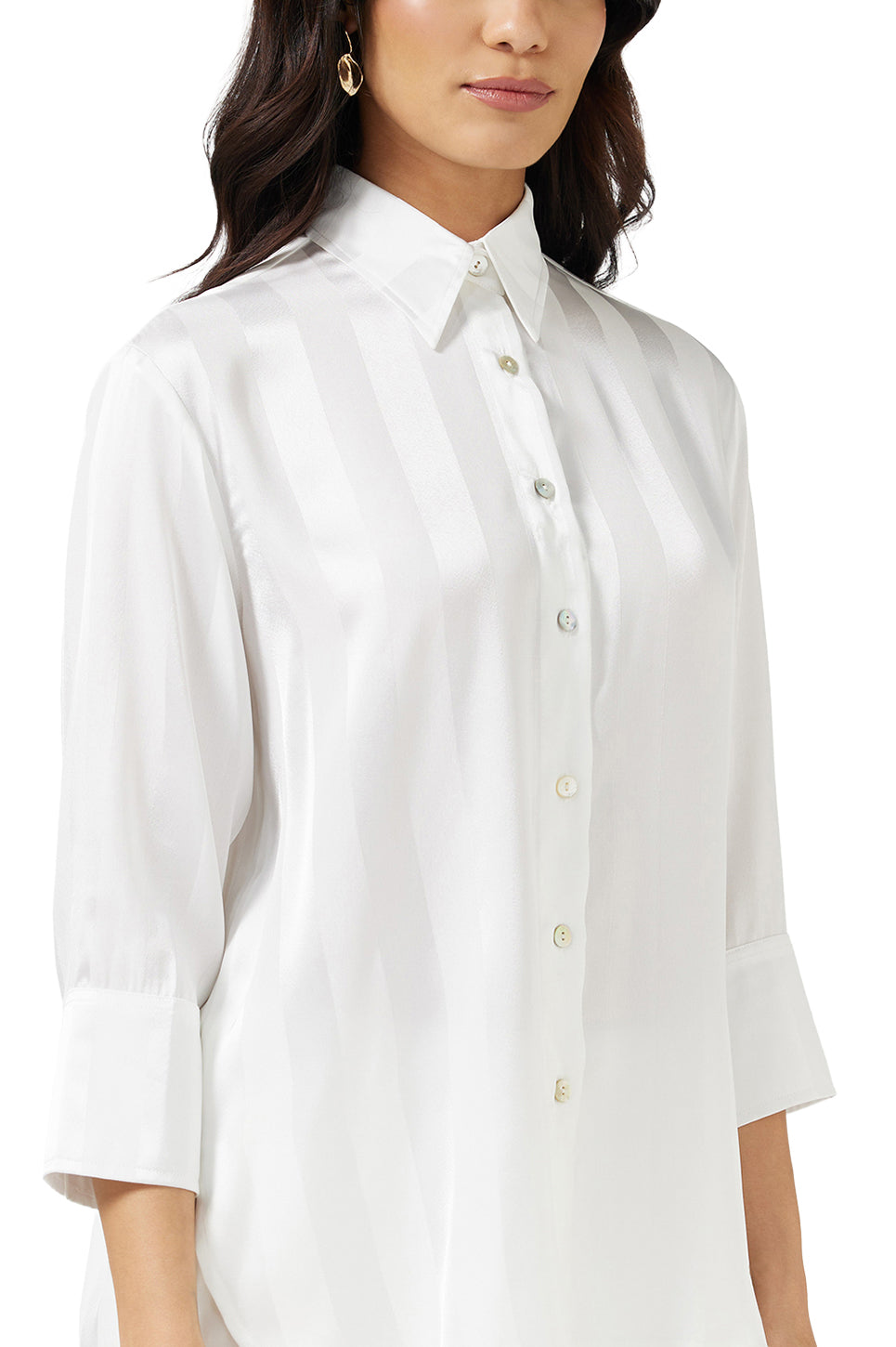 Satin Classic Button Down Shirt