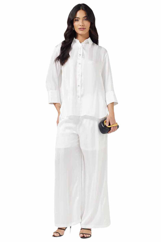 Satin Classic Button Down Shirt