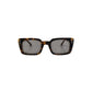 ANNA, Rectangular sunglasses for men and women brown lens UV400 protection