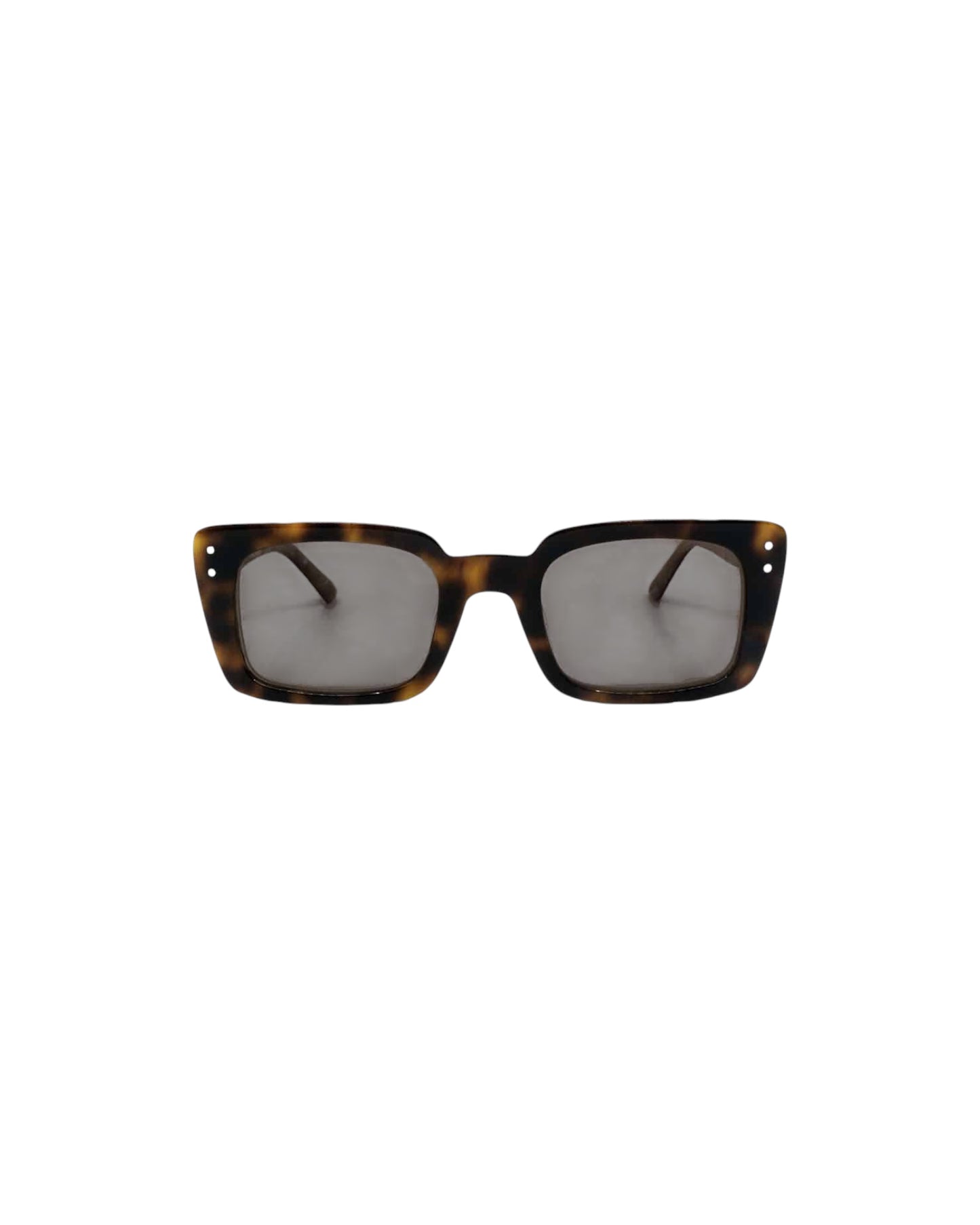 ANNA, Rectangular sunglasses for men and women brown lens UV400 protection