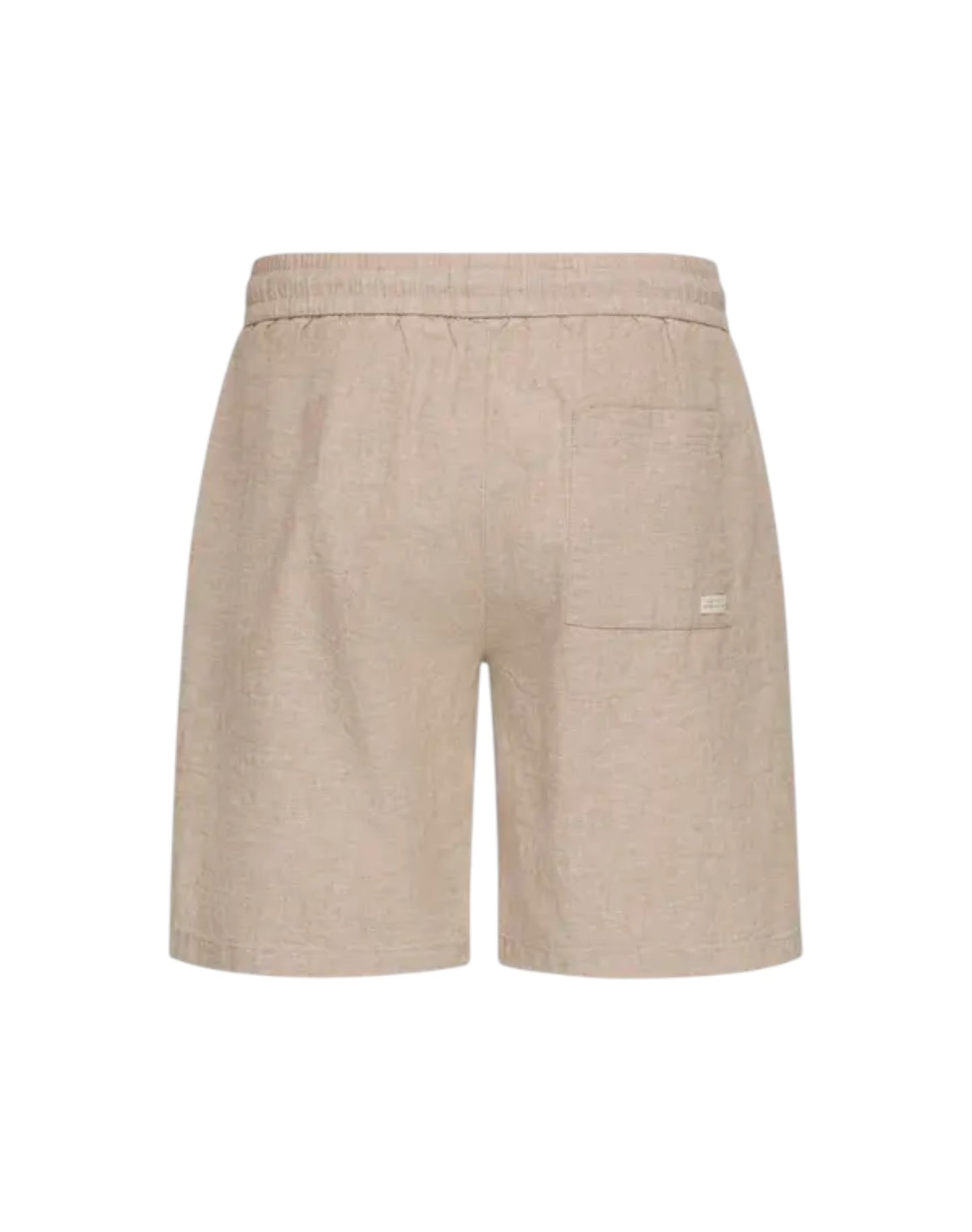 Blend Linen Casual Drawstring Shorts Crockery