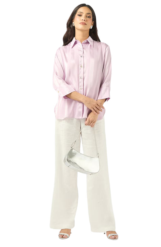 Satin Classic Button Down Shirt