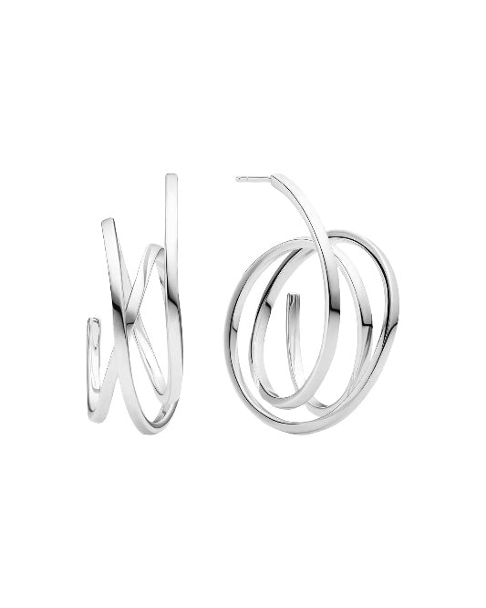 SPIRALE PIANURA GRANDE 18k Gold Plated Sterling Silver Earrings
