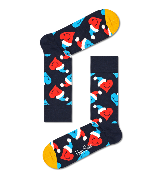 Santa Love Smiley Sock