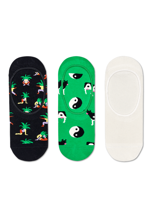 3-Pack Ying & Yang Cow Liner Sock
