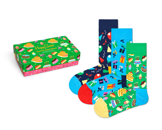 3-Pack Happy Birthday Socks Gift Set