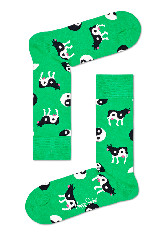 Ying Yang Cow Sock