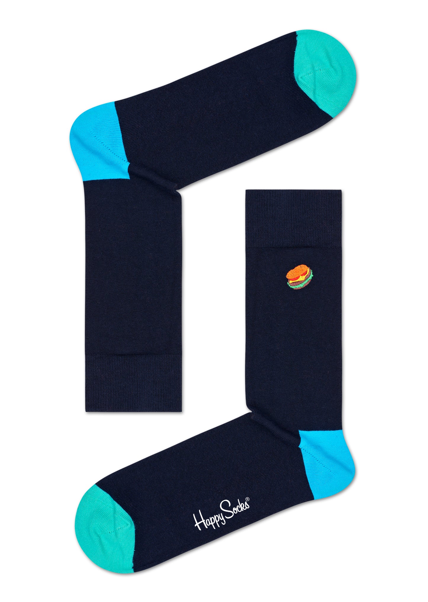 Embroidery Hamburger Sock