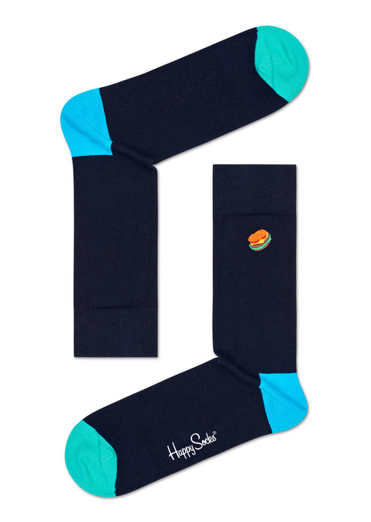 Embroidery Hamburger Sock
