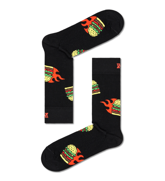 Flaming Burger Sock